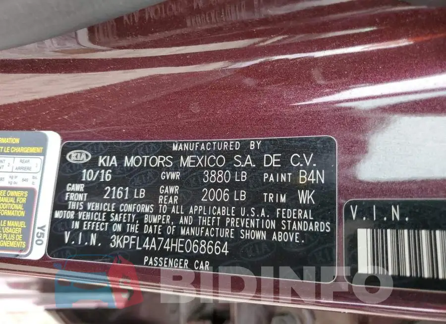 3KPFL4A74HE068664 Photo# 12
