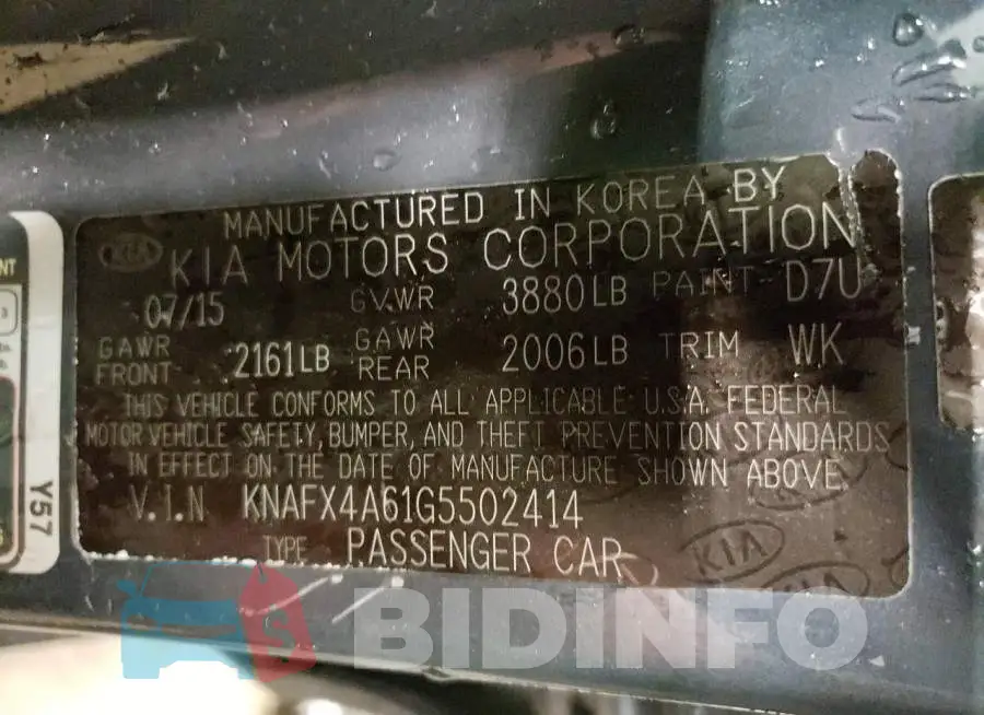 KNAFX4A61G5502414 Photo# 13