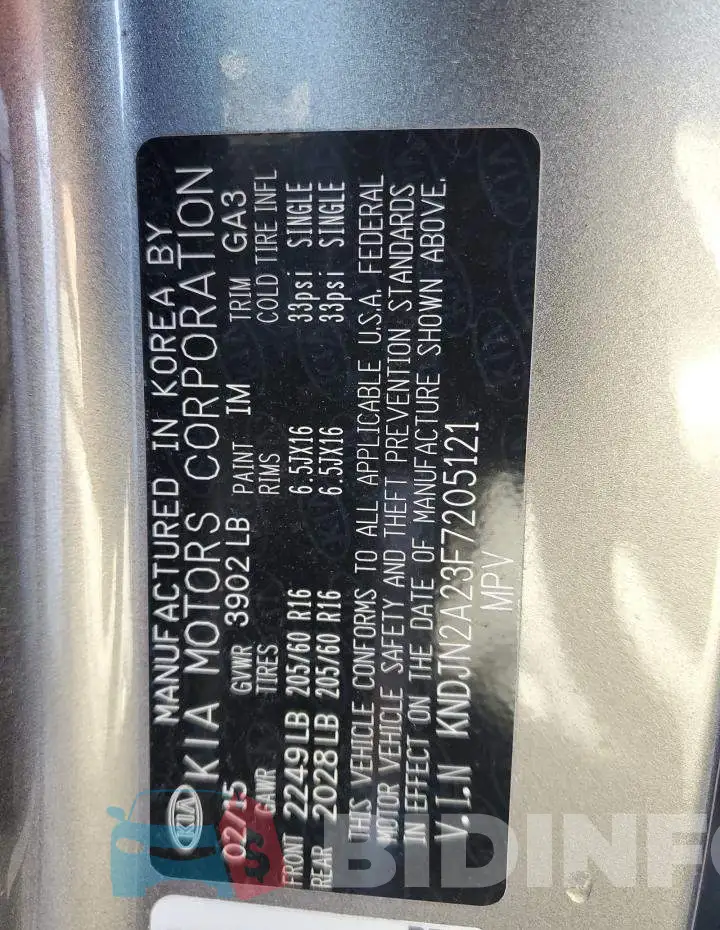 KNDJN2A23F7205121 Photo# 12