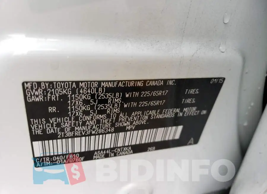 2T3BFREV3FW286348 Photo# 12