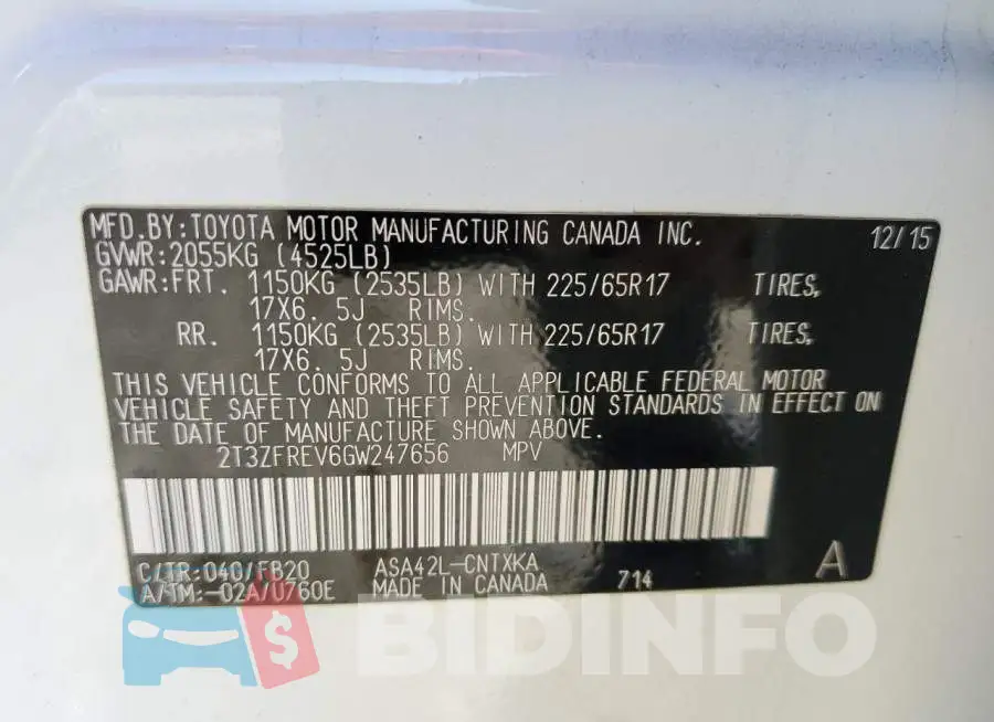2T3ZFREV6GW247656 Photo# 14