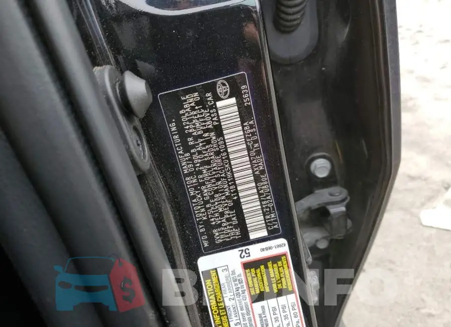 4T1B11HK5KU161095 Photo# 12