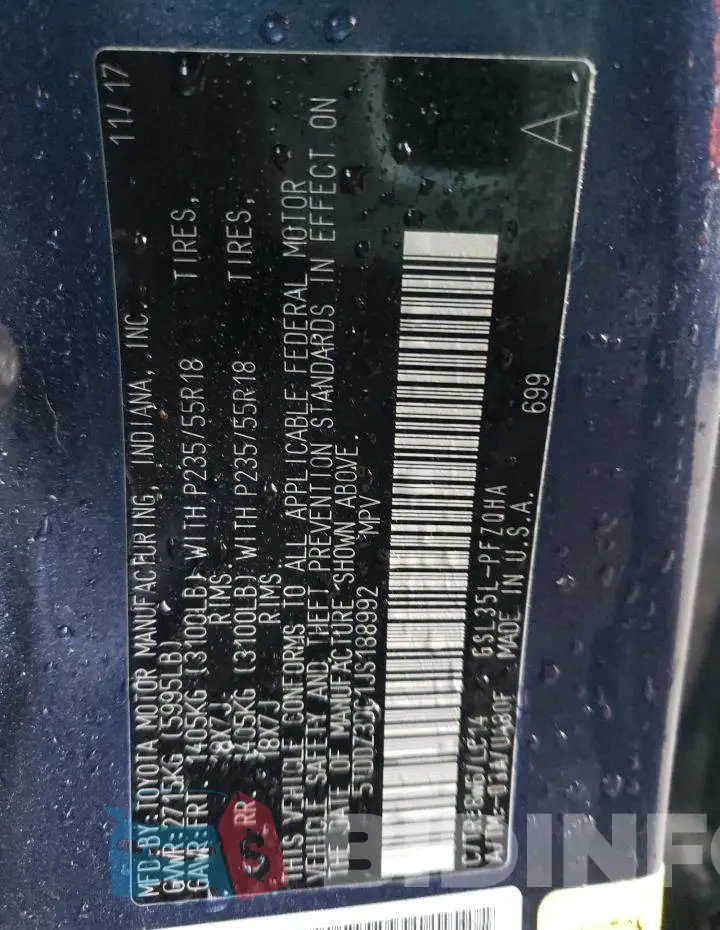 5TDDZ3DC1JS188992 Photo# 12