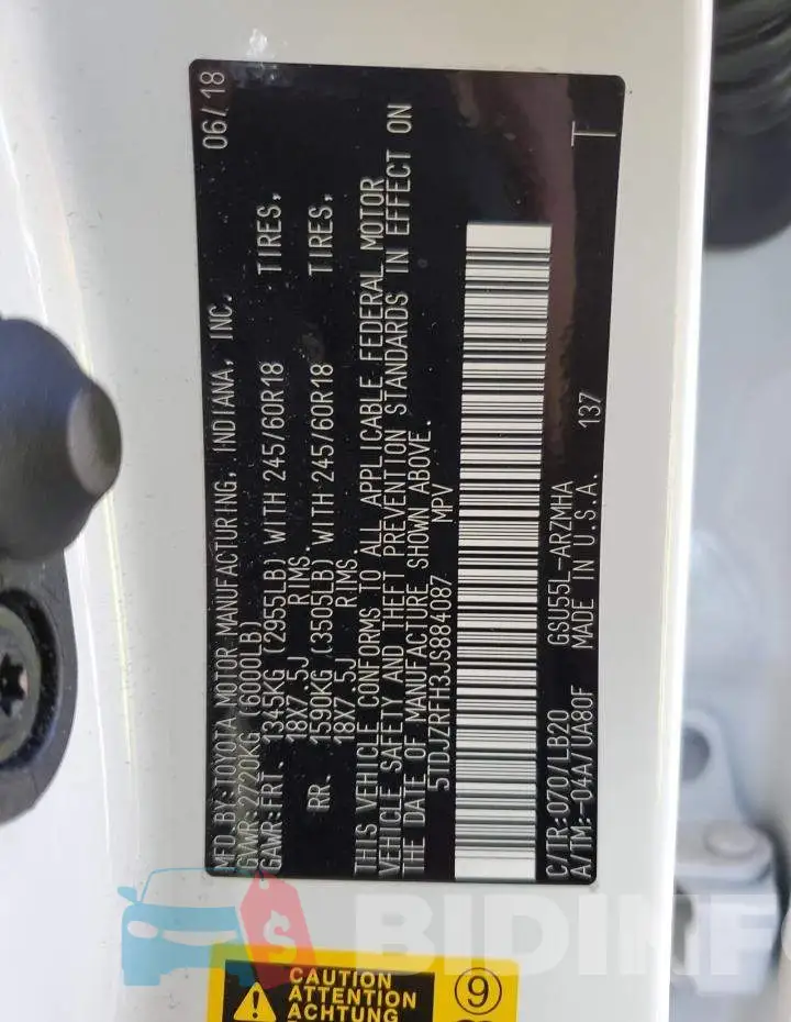 5TDJZRFH3JS884087 Photo# 13