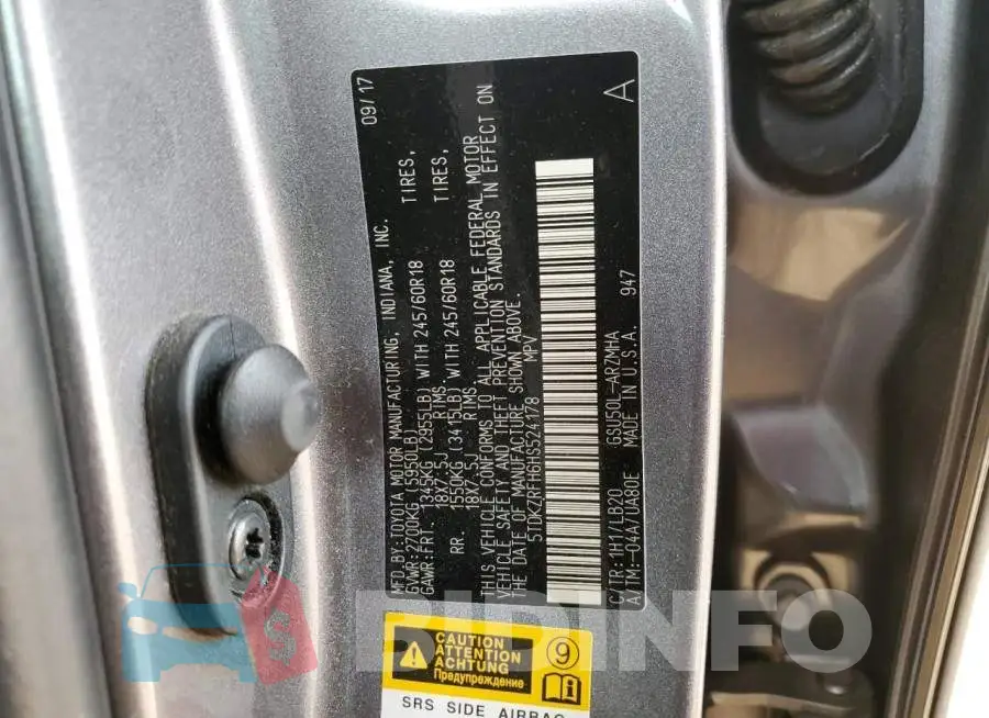 5TDKZRFH6HS524178 Photo# 13