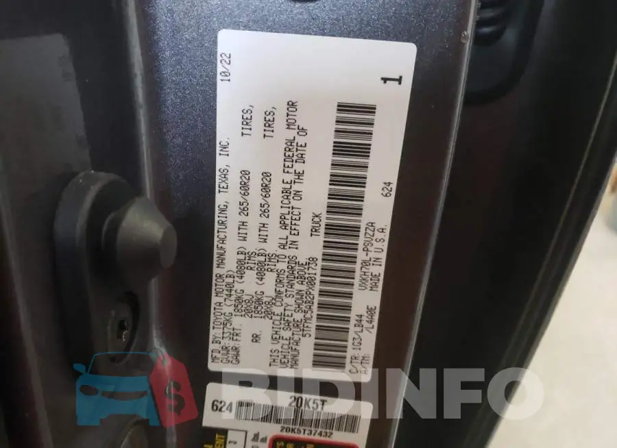 5TFMC5AB2PX001738 Photo# 12