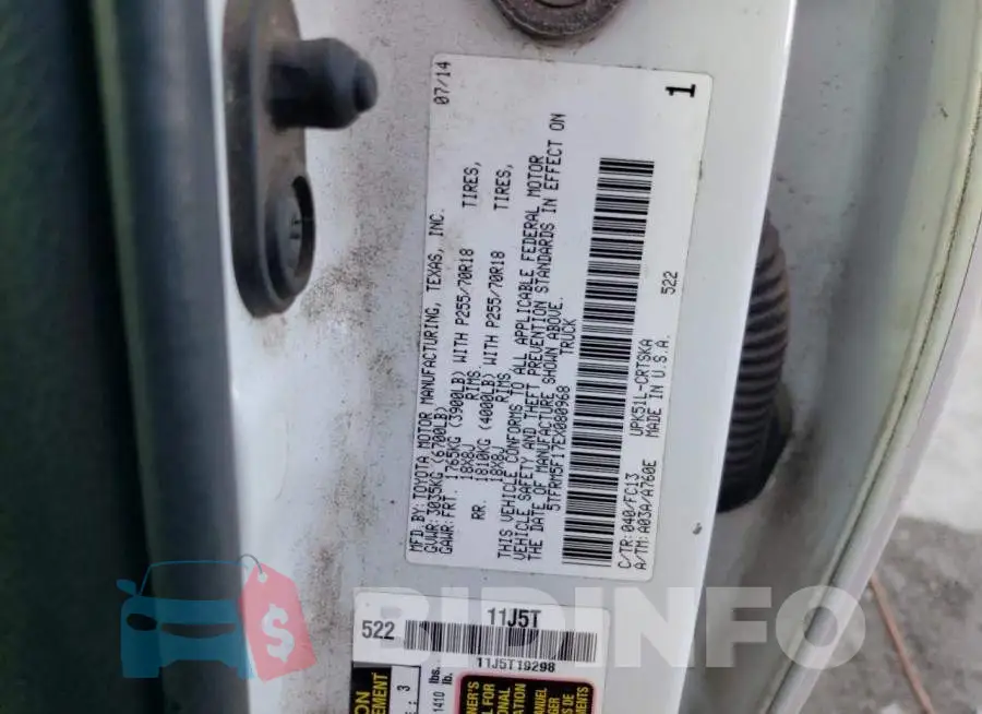 5TFRM5F17EX080968 Photo# 12