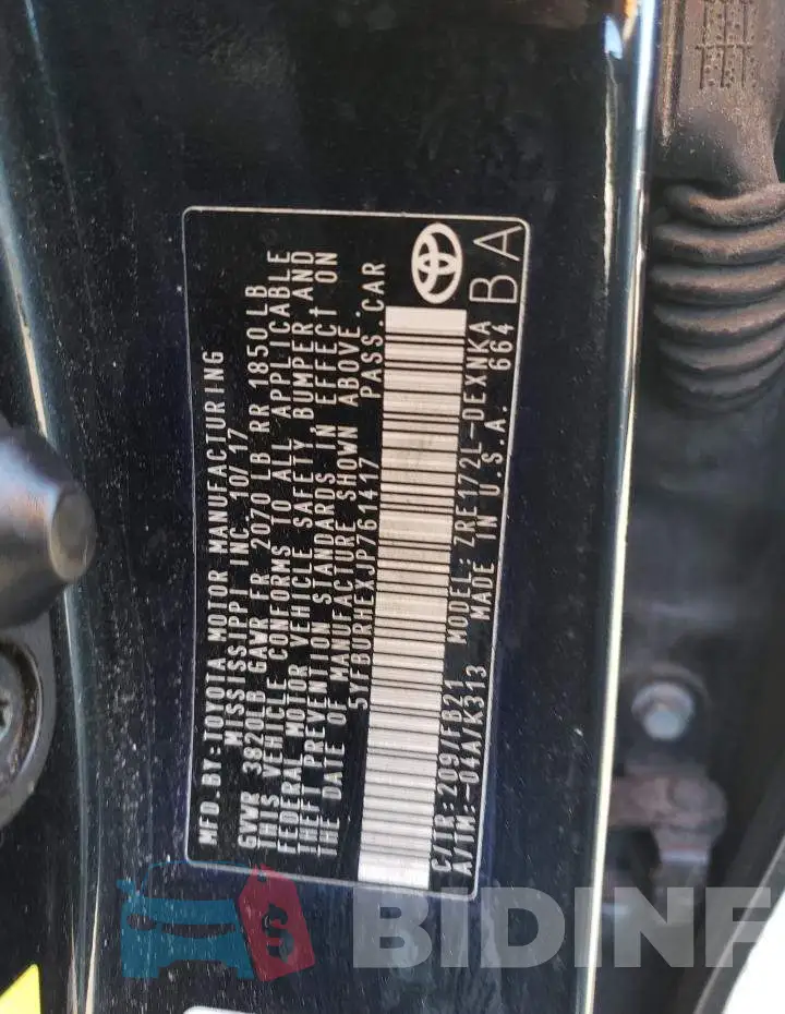 5YFBURHEXJP761417 Photo# 12