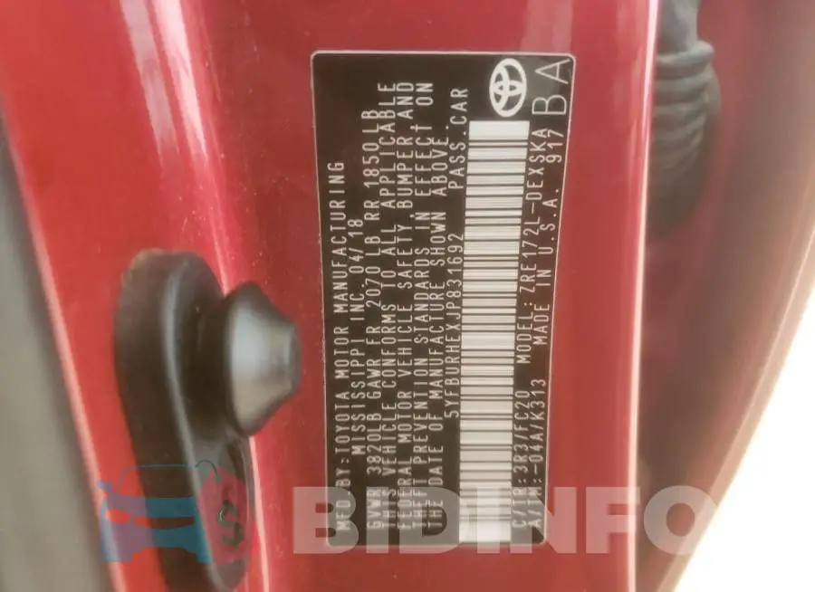 5YFBURHEXJP831692 Photo# 12