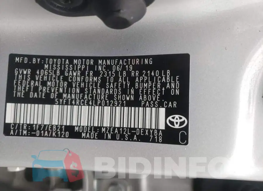 5YFT4RCE4LP012921 Photo# 12