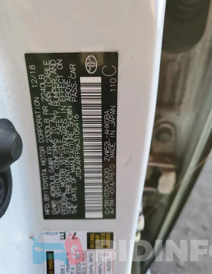 JTDKARFP6K3105416 Photo# 12