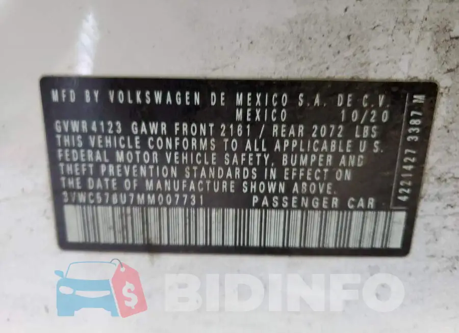 3VWC57BU7MM007731 Photo# 13