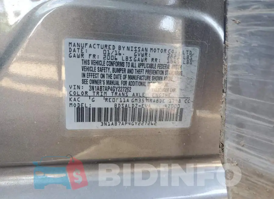 3N1AB7AP4GY227262 Photo# 12