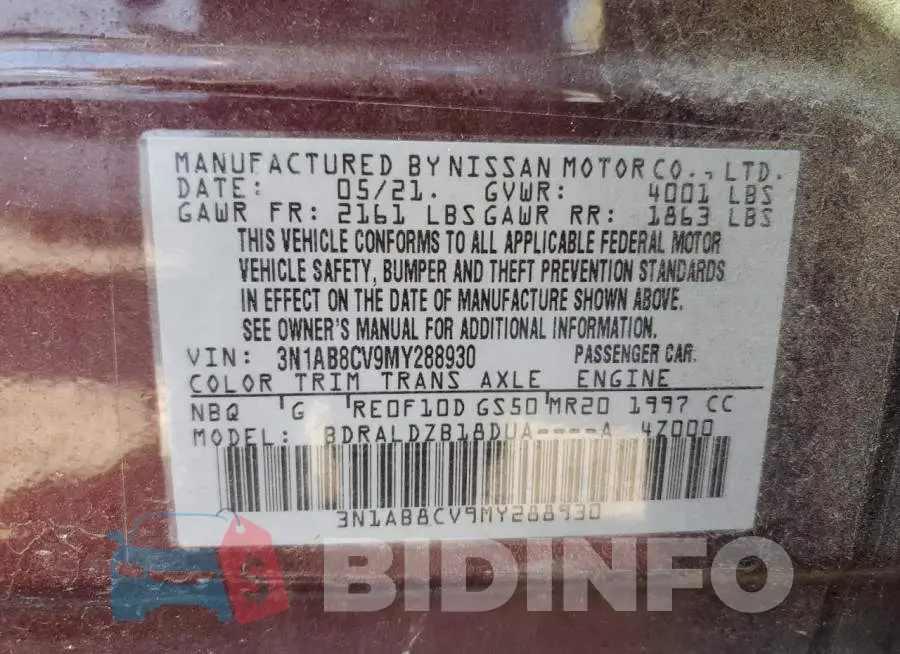 3N1AB8CV9MY288930 Photo# 13