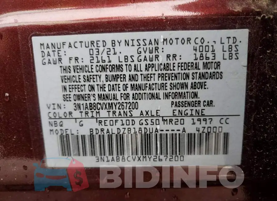 3N1AB8CVXMY267200 Photo# 12