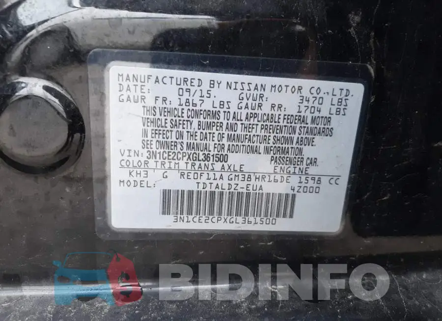 3N1CE2CPXGL361500 Photo# 12