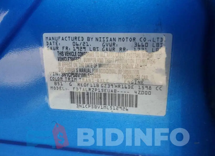 3N1CP5BV1ML512926 Photo# 13