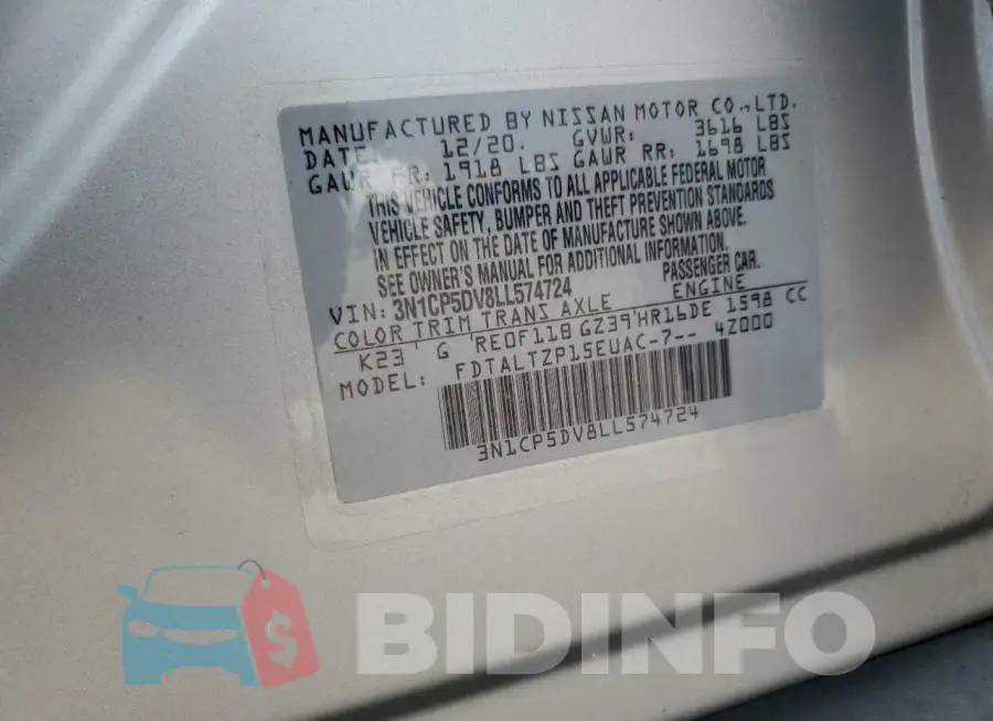 3N1CP5DV8LL574724 Photo# 12