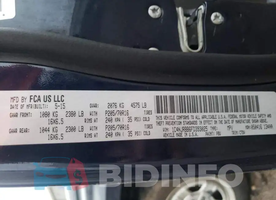 1C4NJRBB6FD393025 Photo# 12