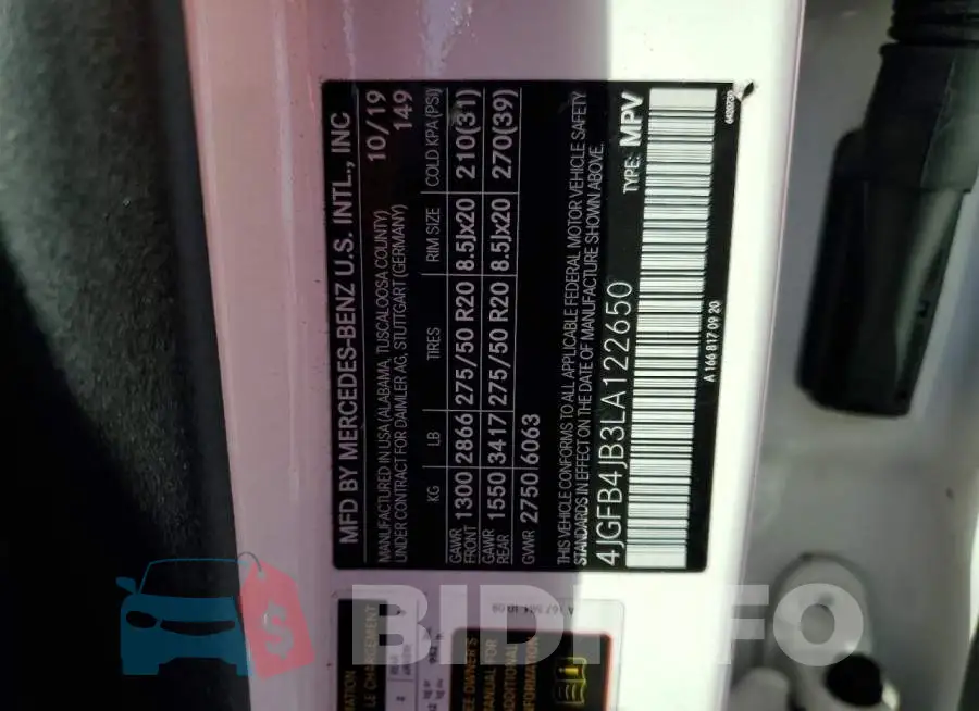4JGFB4JB3LA122650 Photo# 14
