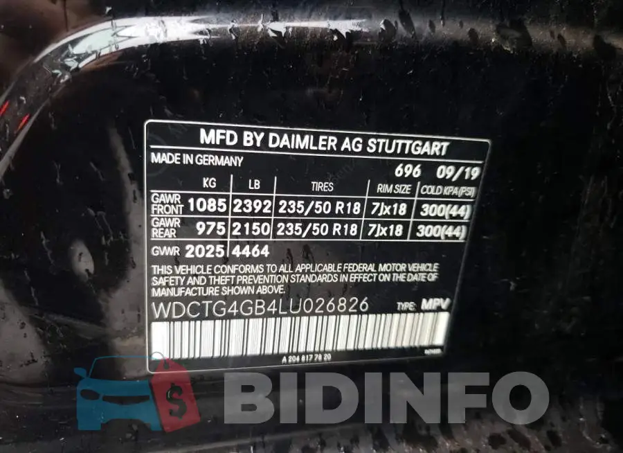 WDCTG4GB4LU026826 Photo# 13