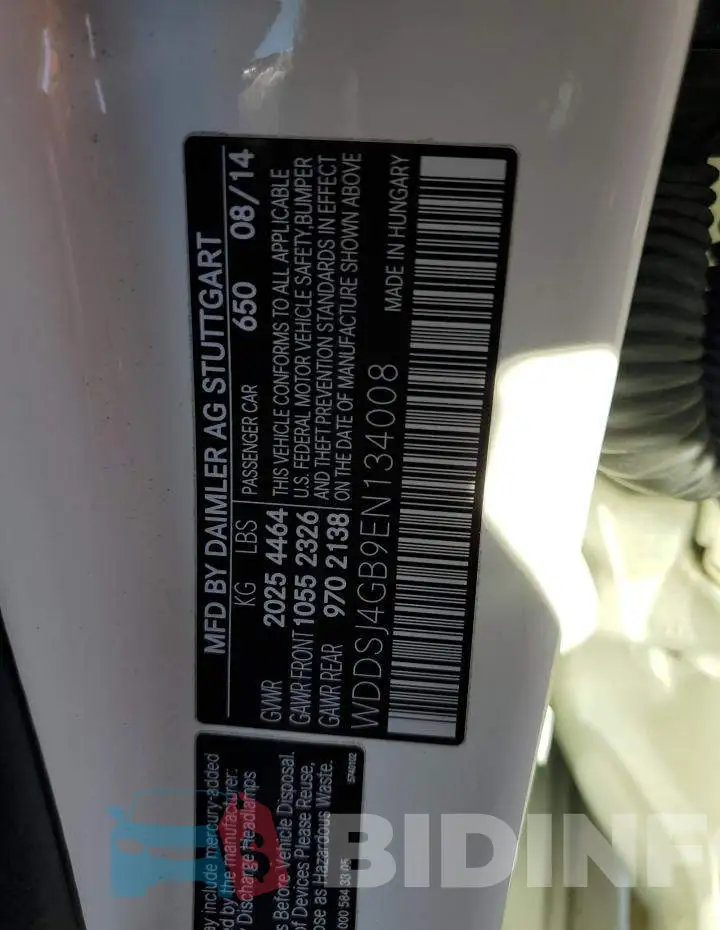 WDDSJ4GB9EN134008 Photo# 10