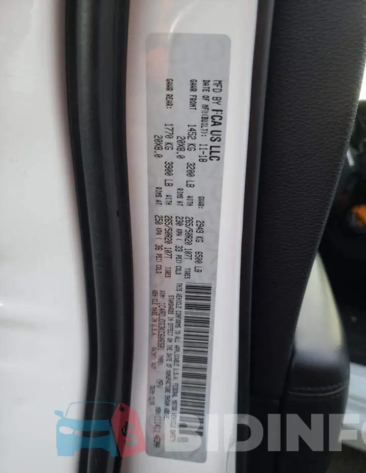 1C4RDJDG3KC606581 Photo# 14