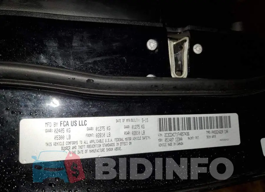 2C3CDXCT1FH857436 Photo# 13