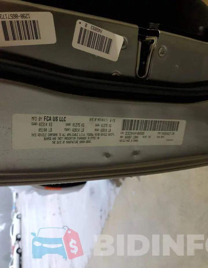 2C3CDXHG4FH869995 Photo# 12