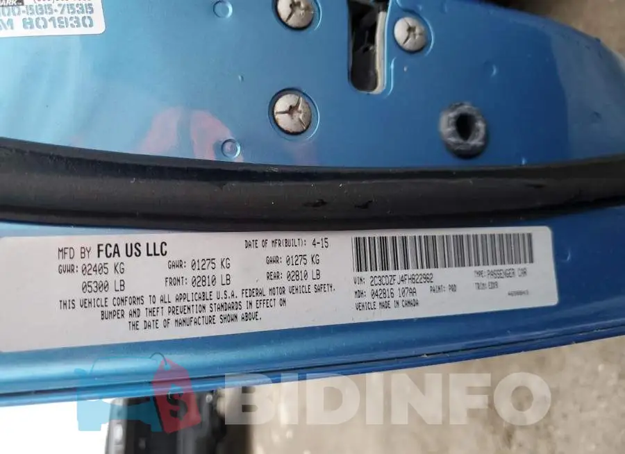 2C3CDZFJ4FH822962 Photo# 12