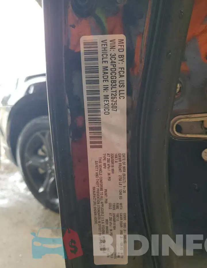 3C4PDCGB3LT267507 Photo# 13