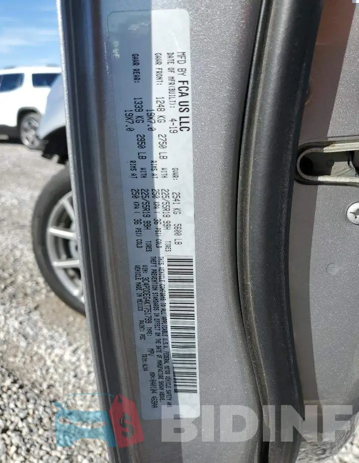 3C4PDDEG4KT751799 Photo# 13