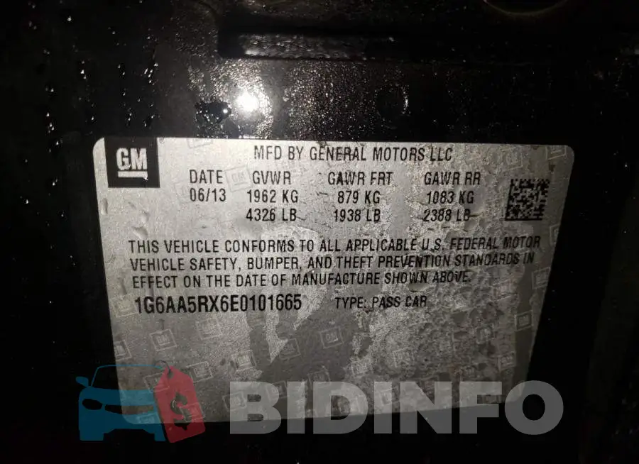 1G6AA5RX6E0101665 Photo# 12