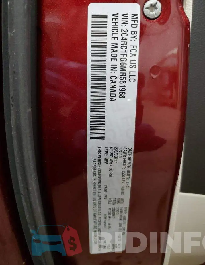 2C4RC1FG6MR561968 Photo# 13
