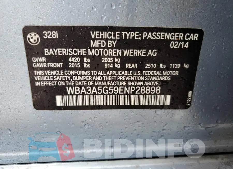 WBA3A5G59ENP28898 Photo# 12