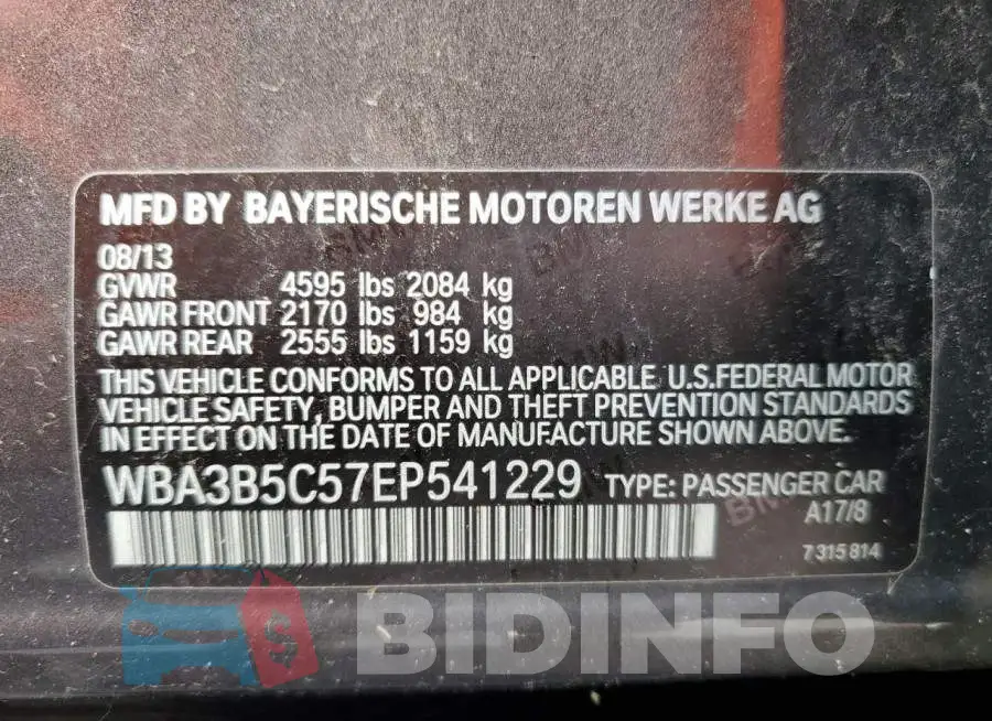 WBA3B5C57EP541229 Photo# 12