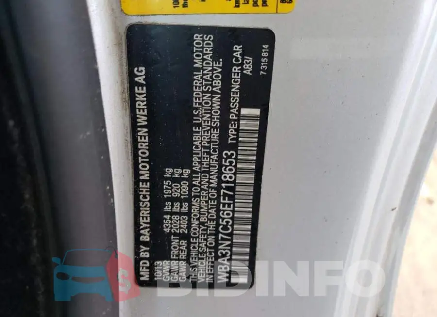WBA3N7C56EF718653 Photo# 12
