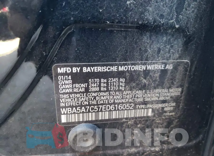 WBA5A7C57ED616052 Photo# 10