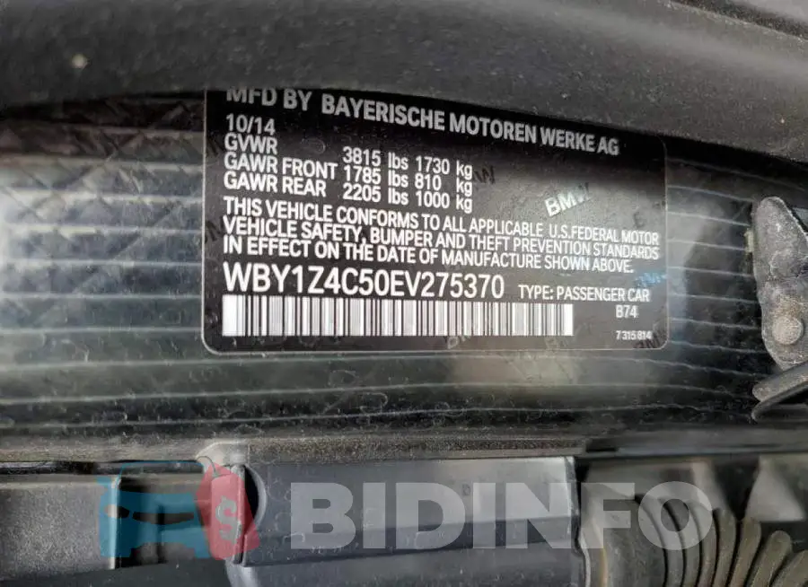 WBY1Z4C50EV275370 Photo# 12