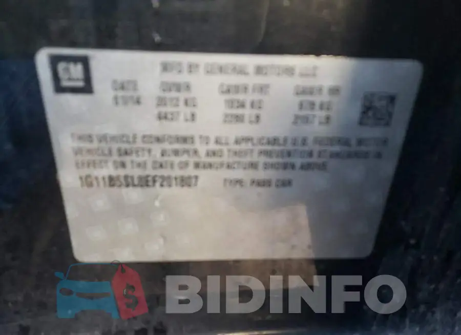 1G11B5SL8EF201807 Photo# 12