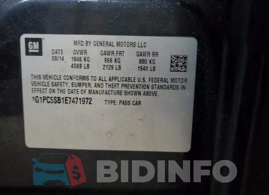 1G1PC5SB1E7471972 Photo# 12