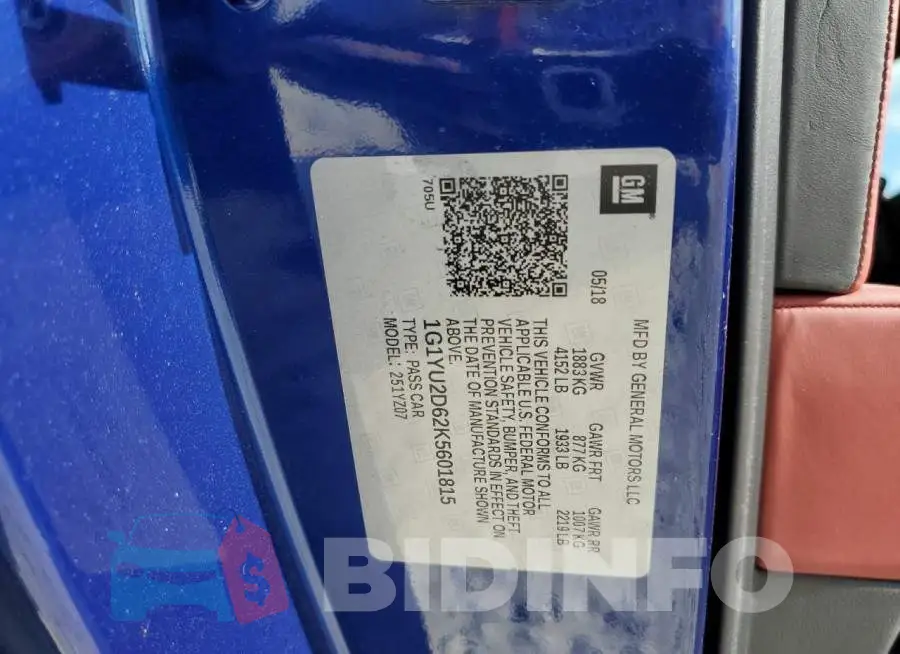 1G1YU2D62K5601815 Photo# 12