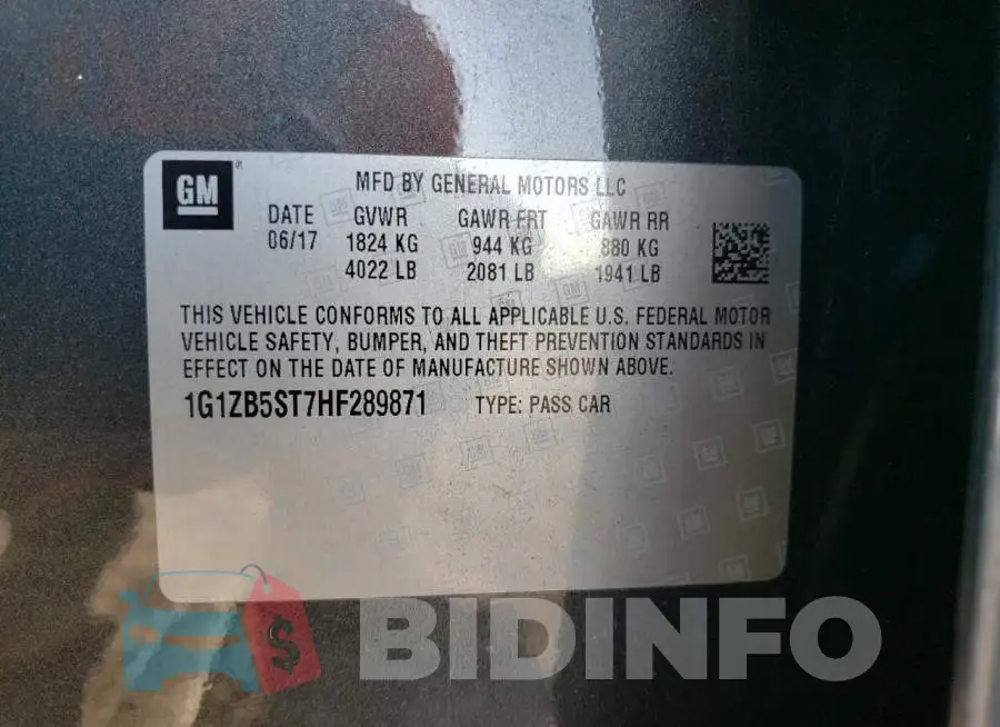 1G1ZB5ST7HF289871 Photo# 13