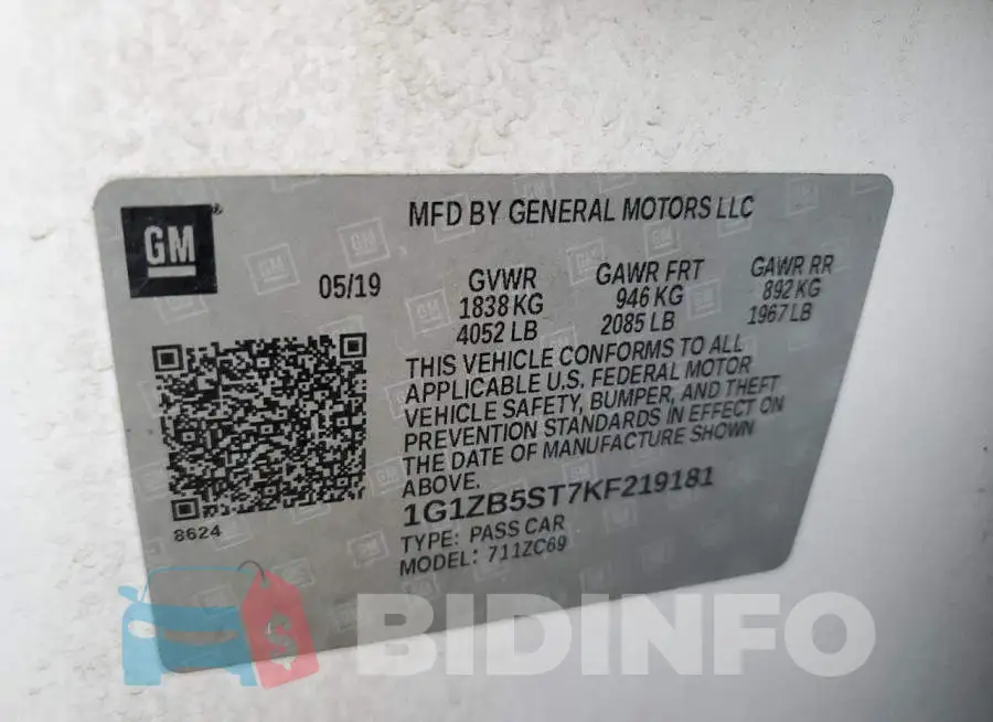 1G1ZB5ST7KF219181 Photo# 12