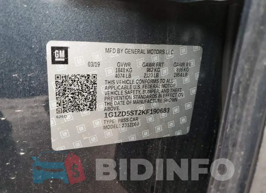 1G1ZD5ST2KF190683 Photo# 12
