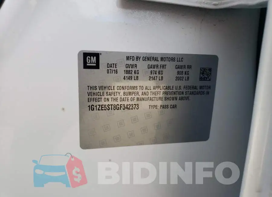 1G1ZE5ST8GF342373 Photo# 13