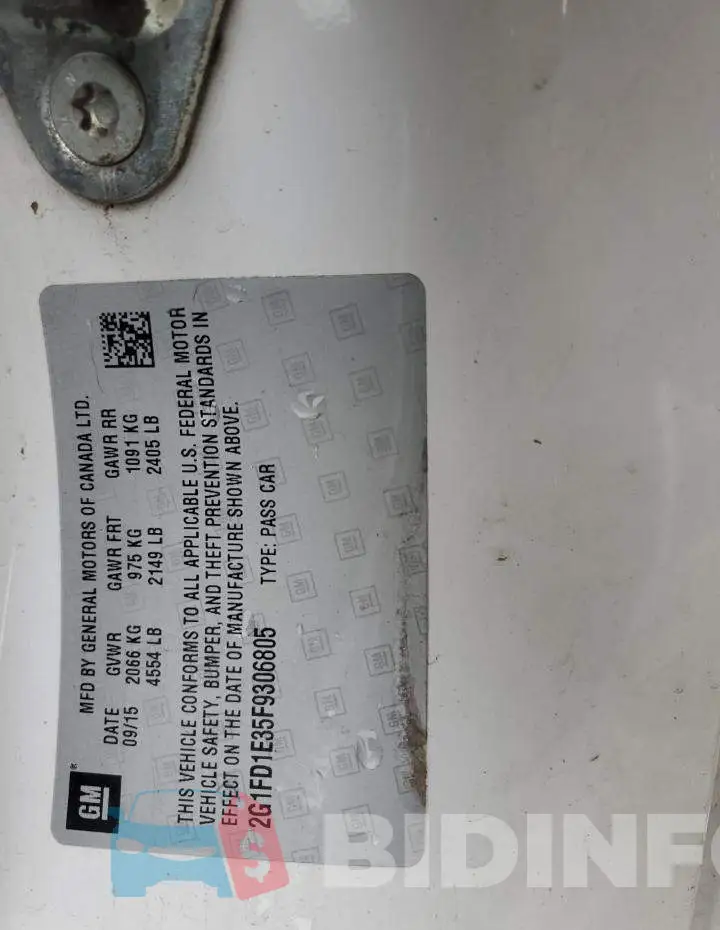 2G1FD1E35F9306805 Photo# 12