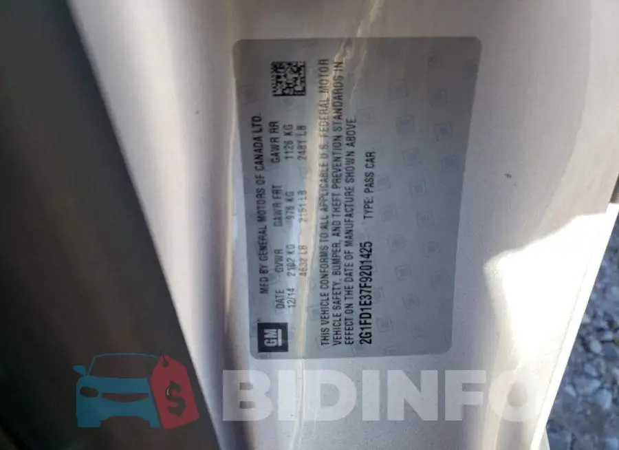 2G1FD1E37F9201425 Photo# 12