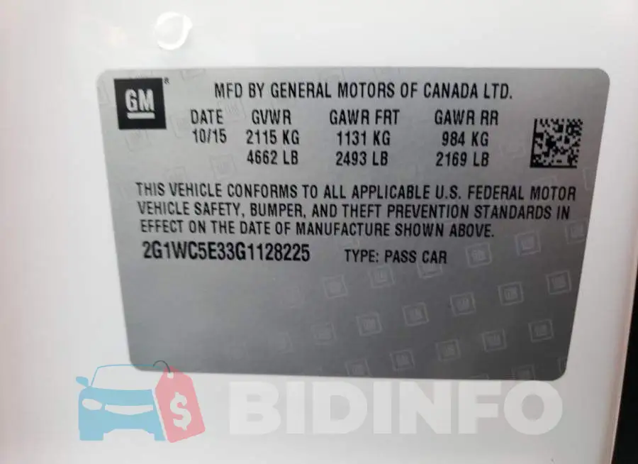 2G1WC5E33G1128225 Photo# 12