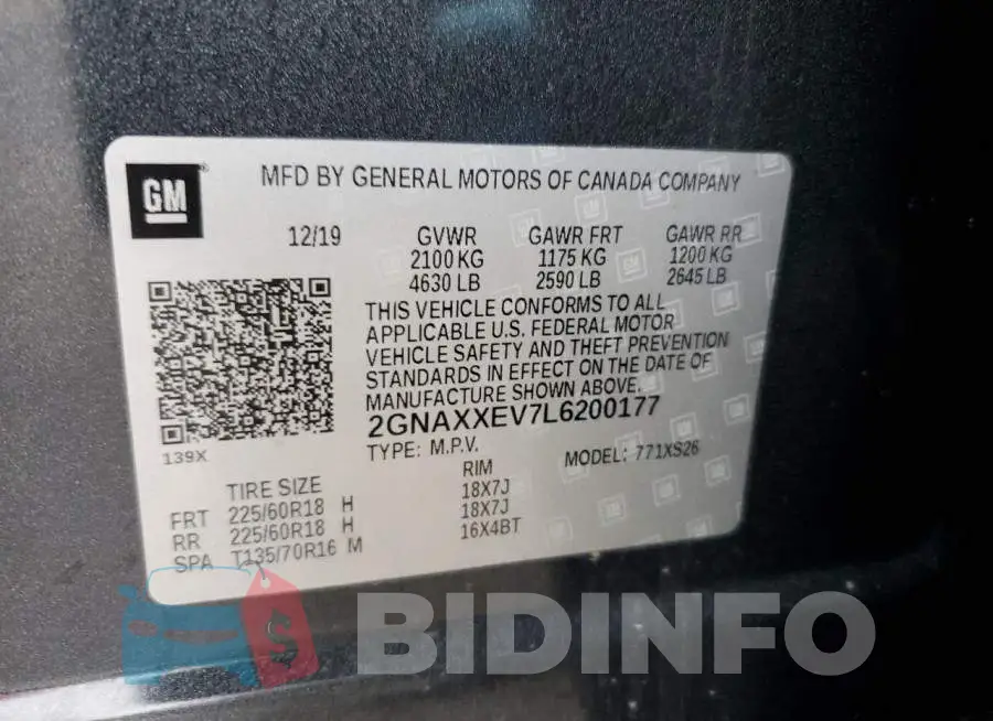2GNAXXEV7L6200177 Photo# 13